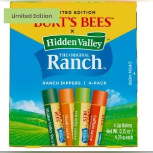 Burt's Bees x Hidden Valley Ranch Dippers Limited Edition Lip Balm 4 Pack